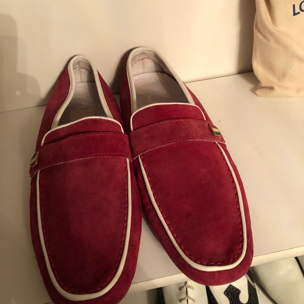Bacco  Bucci Men’s Red suede Loafers